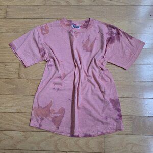 whimsy pink tie-dyed festival short sleeve t-shirt | WMS S